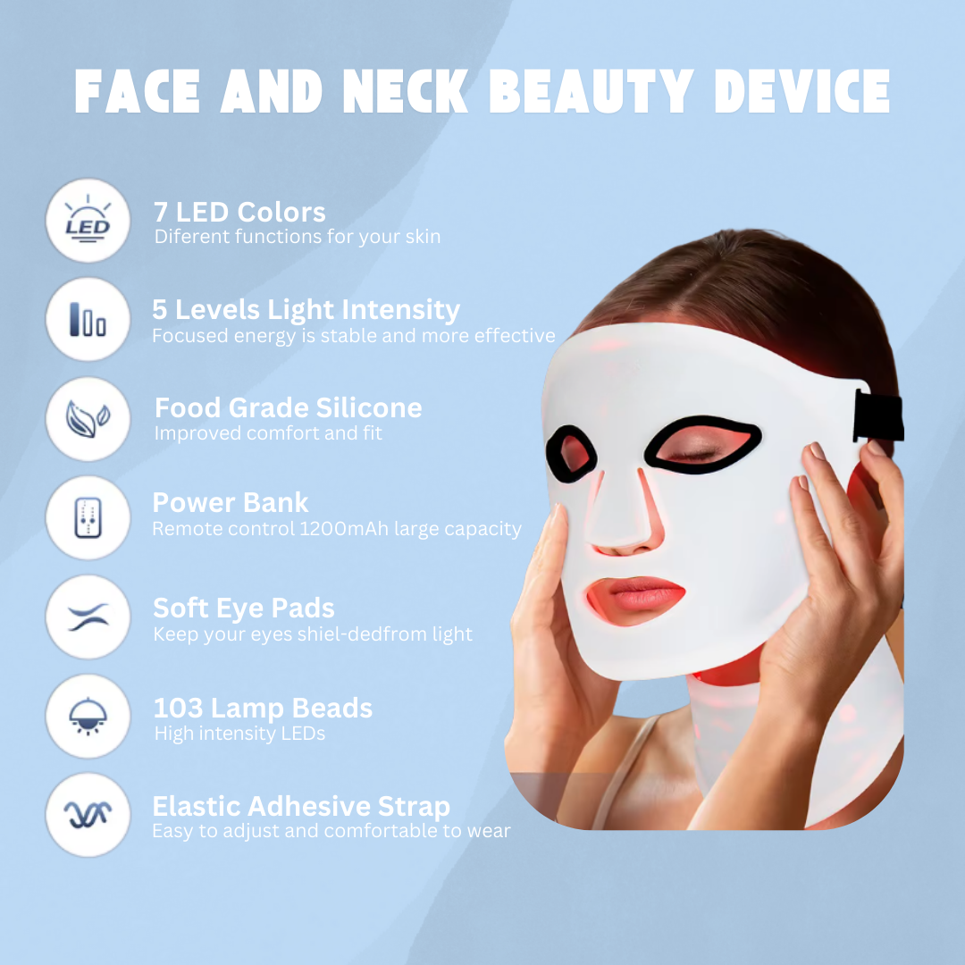 Light Therapy Face and Neck Mask + Gift